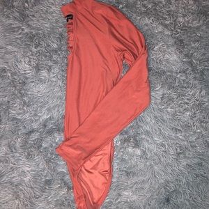 Long Sleeve Mock Neck “Forever 21” Bodysuit